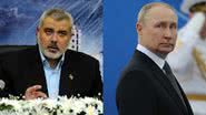 Ismail Haniyeh, chefe do Hamas, e o presidente russo Vladimir Putin - Getty Images