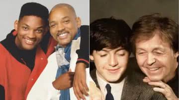 Will Smith e Paul McCartney com suas versões mais jovens - Reprodução/X