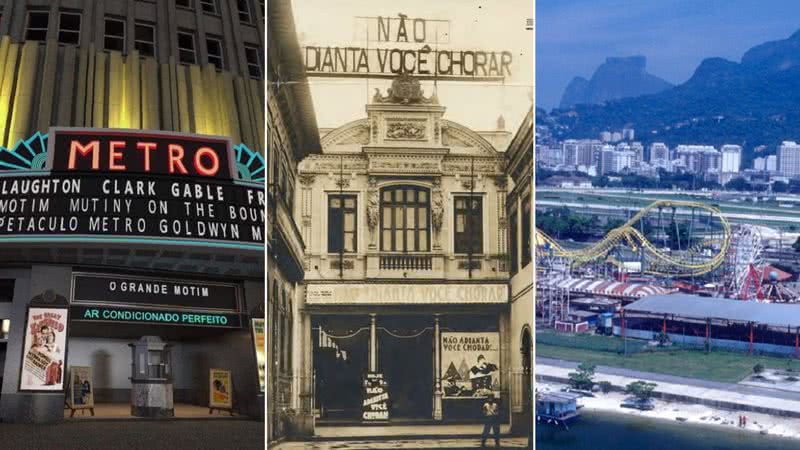 Lugares do RJ que não existem mais (Cine Metro, Teatro Recreio e Tivoli Park) - Divulgação e Arquivo Nacional