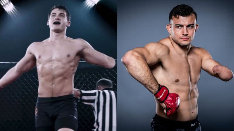 Cena de 'Uma Chance para Lutar' e o lutador Nick Newell - Reprodução/Lionsgate / Redes Sociais