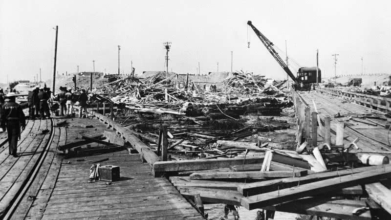 Fotografia da época da destruição de Port Chicago - Getty Images