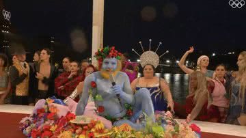 Cena da cerimônia de abertura dos Jogos Olímpicos de Paris 2024 - Foto: Reprodução