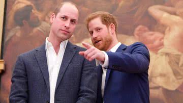 Príncipes William e Harry durante evento em Londres, no Reino Unido, em 2018 - Getty Images