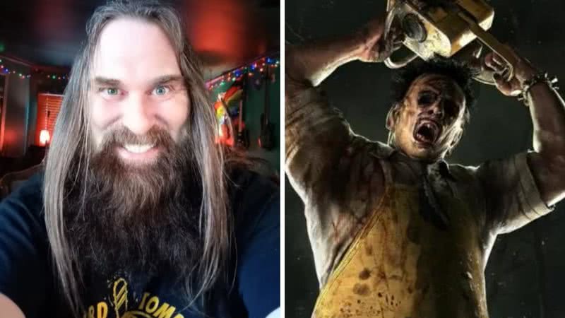 Ator Andrew Bryniarski, conhecido por seu papel como "Leatherface" em “O Massacre da Serra Elétrica” (2003) - Reprodução/Instagram (@andrew_bryniarski); Divulgação/Behaviour Interactive