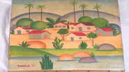 Intitulada "Paisagem 1925", obra inédita de Tarsila do Amaral é descoberta - Reprodução/Jornal Nacional