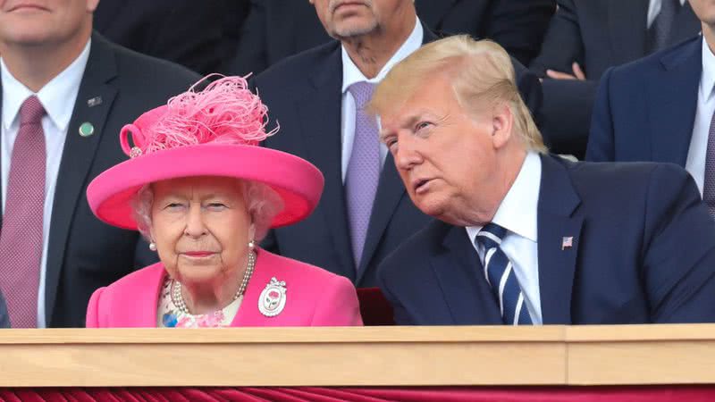 Rainha Elizabeth II e ex-presidente dos EUA, Donald Trump, em evento em 2019, na Inglaterra - Getty Images