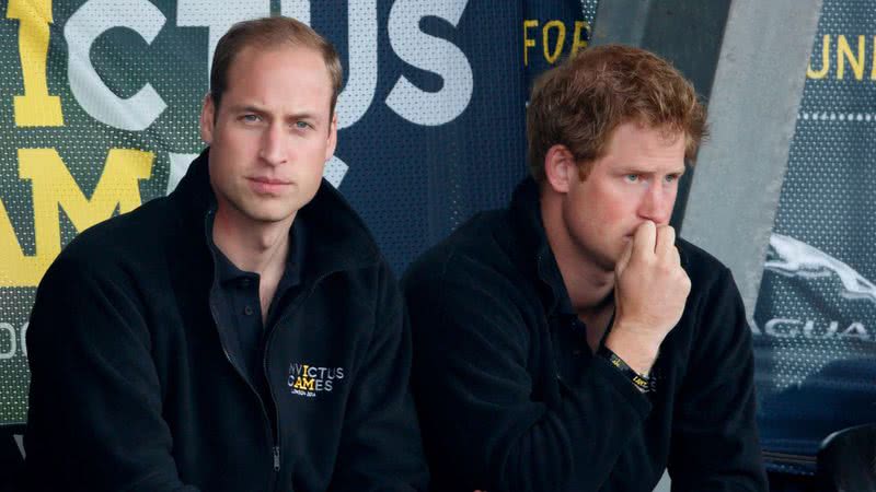 Príncipes William e Harry durante evento em Londres em 2014 - Getty Images