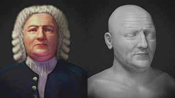 Imagem do rosto de Bach recriado em 3D - Reprodução/Instagram/cogitas3d