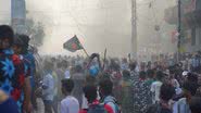 Fotografia tirada em meio aos protestos em Bangladesh - Getty Images