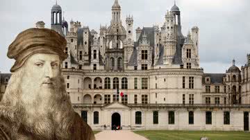 Retrato de da Vinci e o Château de Chambord - Domínio público e Getty Images