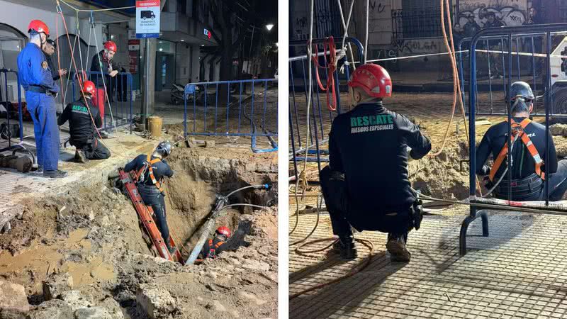 Túnel de 220 metros foi encontrado no local - Divulgação/Polícia de Buenos Aires