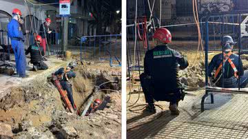 Túnel de 220 metros foi encontrado no local - Divulgação/Polícia de Buenos Aires