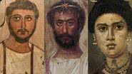 Exemplos de retratos de Fayum - Fotos por Jebulon e Domínio Público via Wikimedia Commons