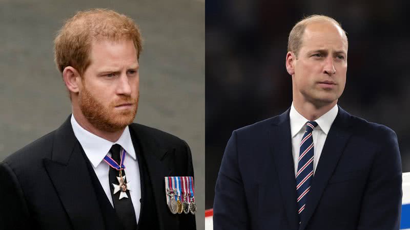 Príncipes Harry e William, respectivamente - Getty Images