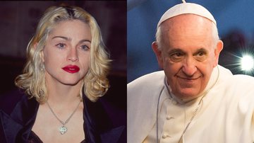 Madonna (à esqu.) e o Papa Francisco (à dir.) - Getty Images