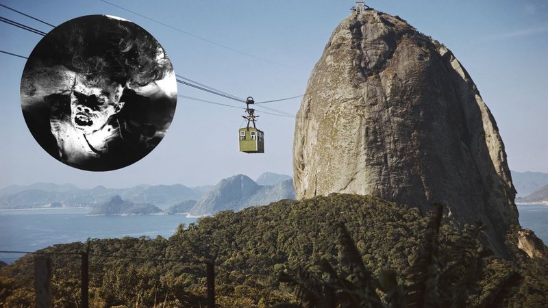 Pão de Açúcar e fotografia da múmia descoberta no local, em 1949 - Getty Images / Arquivo CEC/Ivan Calo/BBC