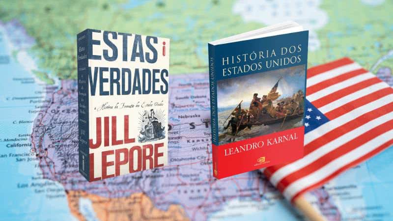 Explore a trajetória dos Estados Unidos com cinco livros essenciais que oferecem uma visão profunda e envolvente da sua história - Créditos: Reprodução/Amazon