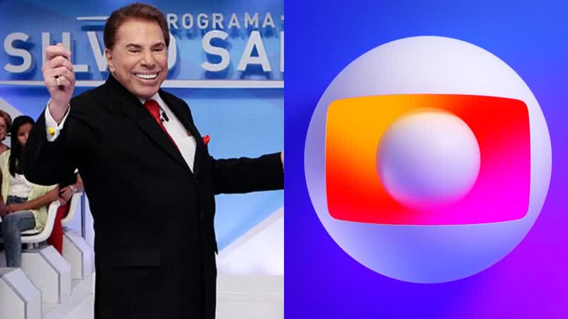 Silvio Santos (à esqu.) e o logo da TV Globo (à dir.) - Divulgação/SBT e Divulgação/TV Globo