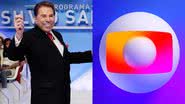 Silvio Santos (à esqu.) e o logo da TV Globo (à dir.) - Divulgação/SBT e Divulgação/TV Globo