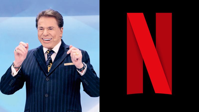 Silvio Santos (à esqu.) e o logo da Netflix (à dir.) - Divulgação