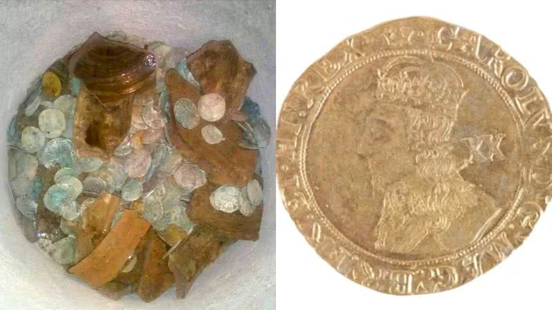 Moedas encontradas durante reformas em cozinha na Inglaterra - Divulgação/Duke's Auctioneers