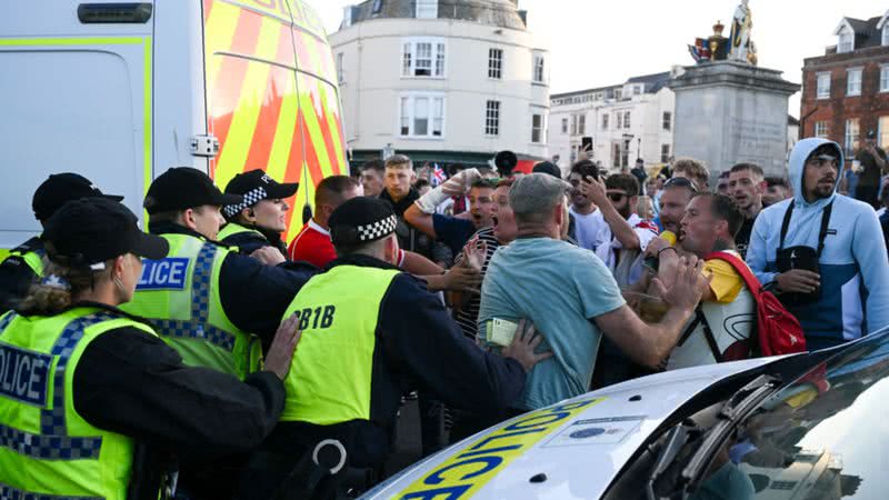 Protestos em Weymouth - Getty Images