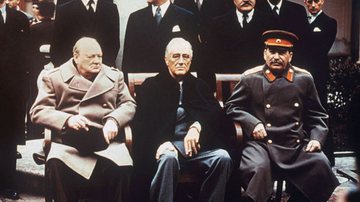 Stalin, Roosevelt e Churchill na Conferência de Yalta - Getty Images