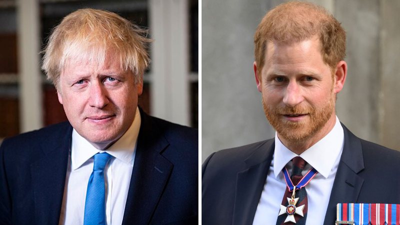 Boris Johnson e príncipe Harry - Wikimedia Commons via Ben Shread; Getty Images