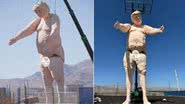 Estátua de Donald Trump nu - Divulgação/Crooked and Obscene Tour