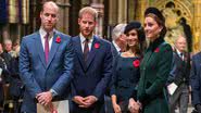 Príncipe William, príncipe Harry, Meghan Markle e Kate Middleton - Getty Images