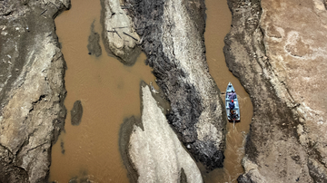 Rio atingido pela seca em Manaus, Amazonas - Getty Images