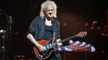 Brian May, guitarrista do Queen, durante show em novembro de 2023 - Getty Images