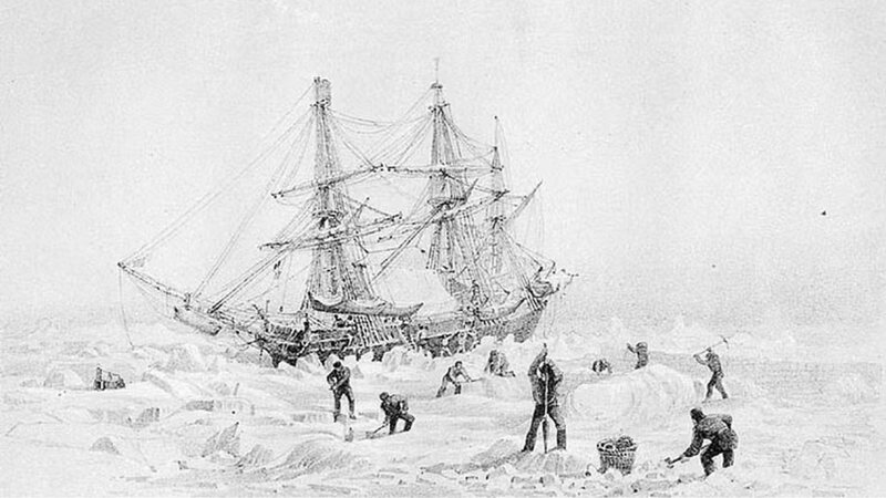 Gravura ilustrando o naufrágio do navio - Wikimedia Commons