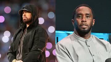 Eminem (à esqu.) e Diddy (à dir.) - Getty Images