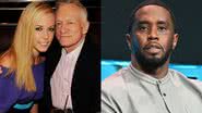 Kendra Wilkinson e Hugh Hefner (à esqu.) e Diddy (à dir.) - Getty Images