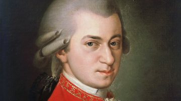 Retrato de Wolfgang Amadeus Mozart - Domínio Público via Wikimedia Commons