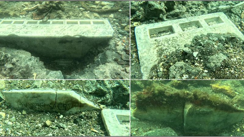 Registros do templo submerso encontrado na Itália - M. Stefanile et al., Antiquity.