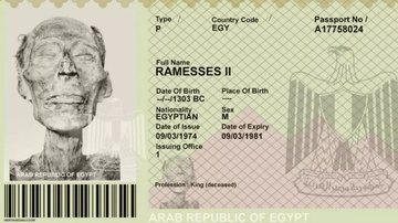 Arte de um passaporte do faraó Ramsés II - Reprodução/Heritage Daily