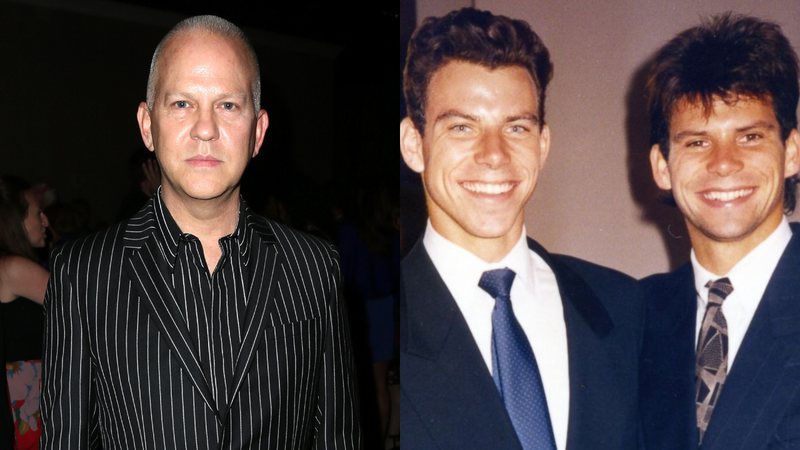 Ryan Murphy (à esqu.) e Erik e Lyle Menendez (à dir.) - Getty Images e arquivo pessoal