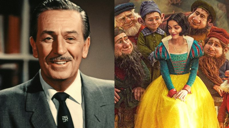 Walt Disney (à esqu.) e cena de Branca de Neve (à dir.) - Getty Images e Divulgação/Disney