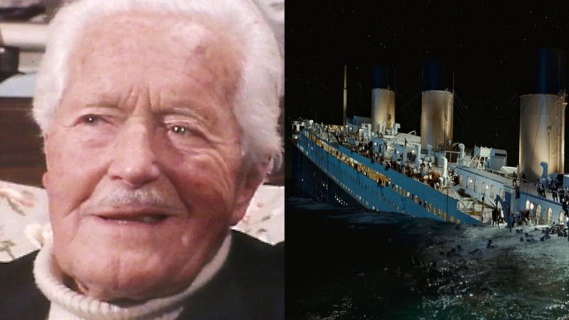 Frank Prentice (à esqu.) e cena do filme Titanic (à dir.) - Reprodução/Vídeo e Divulgação