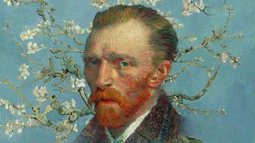 Autorretrato de Vincent van Gogh sobre a obra 'Amendoeira em Flor' - Domínio Público via Wikimedia Commons