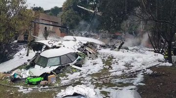 Avião da Voepass que caiu em vinhedo e deixou 62 mortos - Reprodução/SSP-SP