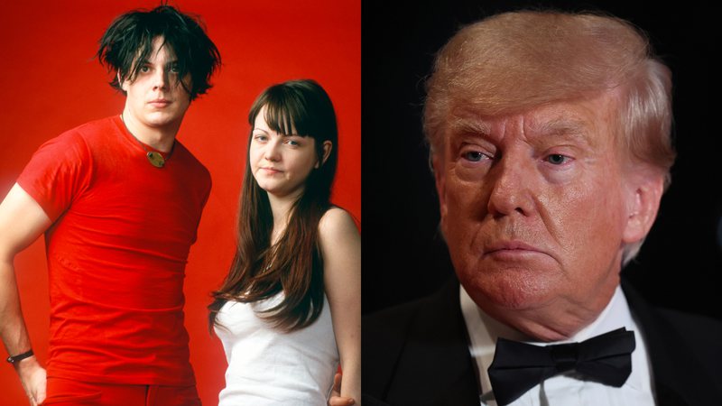 Fotografia da dupla The White Stripes e de Donald Trump - Getty Images