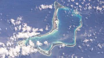 Registro da NASA de Diego Garcia, no Arquipélago de Chagos - Wikimedia Commons via NASA