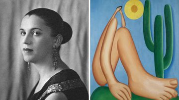 Tarsila do Amaral e seu quadro "Abaporu" - Getty Images / Divulgação/MALBA