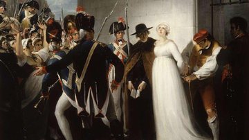 Maria Antonieta sendo levada para sua execução - Wikimedia Commons via Museu da Revolução Francesa