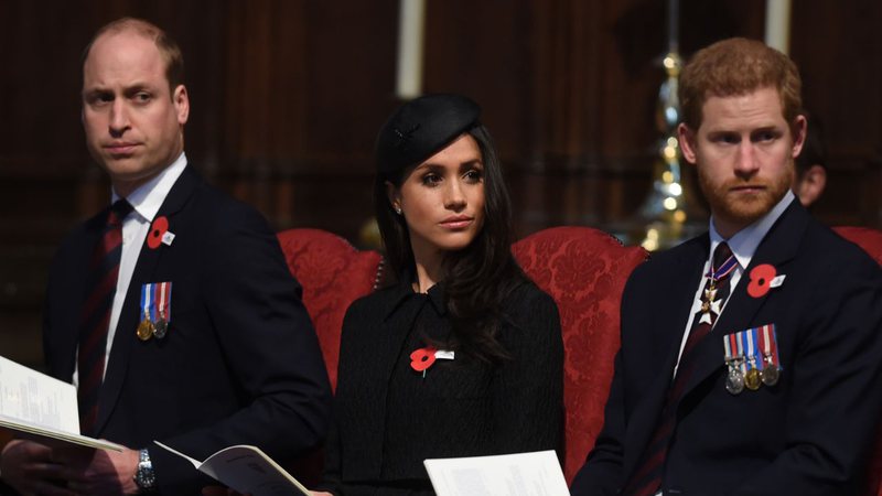 Príncipe William, Meghan Markle e Príncipe Harry - Getty Images