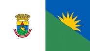 Atual bandeira de Belo Horizonte (à esquerda) e proposta de nova bandeira (à direita) - Divulgação