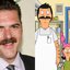 Jay Johnston (à esqu.) e imagem de Bob's Burgers (à dir.)